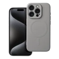 Etui na iPhone 15 PRO Silicone Mag Cover zgodne z MagSafe (camera protection) tytanowo szare