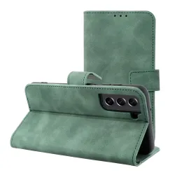 Etui z klapką na Samsung S21 FE Tender Book zielone