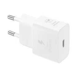 SAMSUNG oryginalna ładowarka sieciowa Typ C + kabel Typ C do Typ C PD 3A 25W GaN EP-T2510XWEGEU biała blister