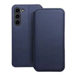 Etui z klapką na Samsung S24 PLUS Dual Pocket Book granatowe