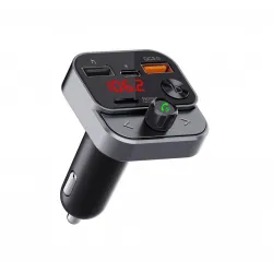 ART transmiter FM bluetooth 5.0 + USB A QC3.0 + Typ C (total 30W) FM-84B czarny