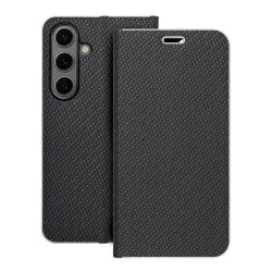 Etui z klapką na Samsung S24 Luna Book Carbon czarne