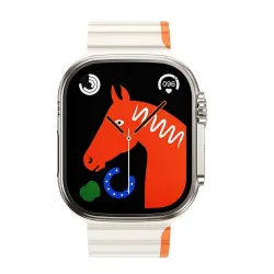 Pasek do Apple Watch Hoco magnetyczny silikon 42 / 44 / 45 / 49 mm AS102 gwiezdny z pomarańczowym