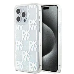 DKNY futerał do IPHONE 15 Pro Max DKHCP15XLCPEPT (DKNY HC Liquid Glitters W/Checkered Pattern) biały