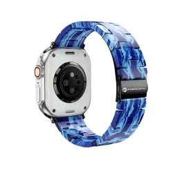 Pasek do Apple Watch Forcell F-Design FA04 zatrzask żywiczny marmurkowy 38 / 40 / 41 mm niebieski