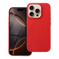 Etui na iPhone 16 PRO Silicone Mag Cover zgodne z MagSafe (big hole) czerwone