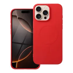 Etui na iPhone 16 PRO MAX Silicone Mag Cover zgodne z MagSafe (big hole) czerwone