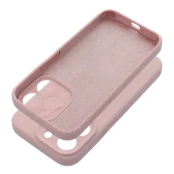 Etui na iPhone 16 PLUS Silicone 2mm (camera protection) pudrowy róż