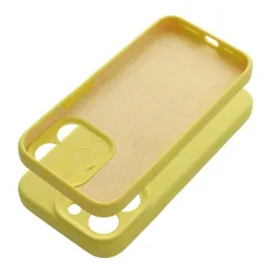 Etui na iPhone 16 PLUS Silicone 2mm (camera protection) zółte