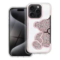 Etui na iPhone 16 Teddy Bear różowe