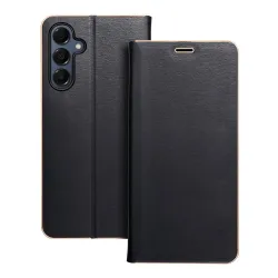 Etui z klapką na Samsung A16 5G Luna Book Gold czarne