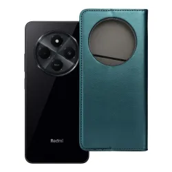 Etui z klapką na Xiaomi Redmi 14C Smart Magneto ciemnozielone