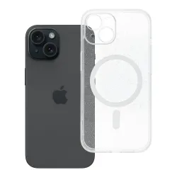 Etui na iPhone 15 Clear Mag Cover - Glitter (Str / Camera Protection) zgodne z MagSafe transparentne glitter