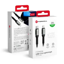 Kabel USB-C do Lightning Forcell F-Energy PD 3A 27W Cafule 3 m C259 czarny