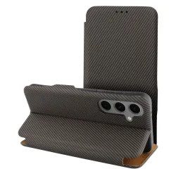 Etui z klapką na Samsung S25 PLUS Folio Side Magnet brązowe