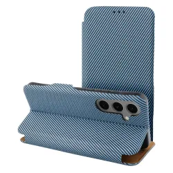 Etui z klapką na Samsung S25 PLUS Folio Side Magnet niebieskie