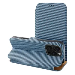 Etui z klapką na iPhone 14 PRO MAX Folio Side Magnet niebieskie