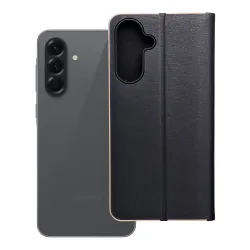 Etui z klapką na Samsung A56 5G Luna Book Gold czarne