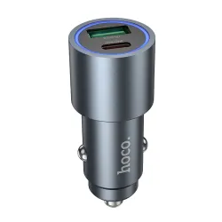 Ładowarka samochodowa Hoco USB A + USB C QC3.0 PD 48W Z60 czarna