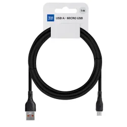 Kabel USB-A do Micro USB Blue Star 2A ECO 1 m PJ68-23-2 czarny