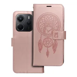 Etui z klapką na Xiaomi Redmi NOTE 14 5G Mezzo Book łapacz snów złoto-różowe