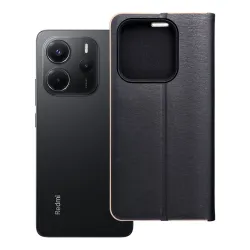 Etui z klapką na Xiaomi Redmi NOTE 14 5G Luna Book Gold czarne