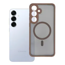 Etui na Samsung S25 PLUS Full Matte Mag Cover zgodne z MagSafe brązowy