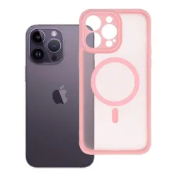 Etui na iPhone 14 PRO MAX Full Matte Mag Cover zgodne z MagSafe jasnoróżowy
