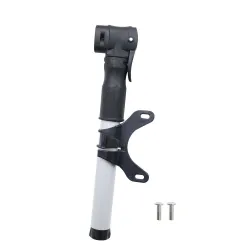 Mini pompka z uchwytem montażowym do roweru / hulajnogi FSPMP-387 czarno srebrna