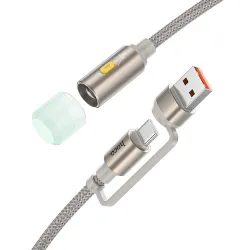 Kabel USB A / USB C do LED light Hoco 0,3 m UA38C złoty