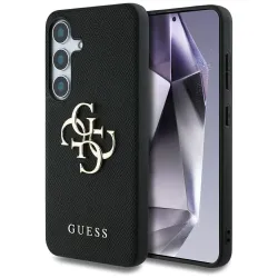 GUESS futerał do SAMSUNG S25 GUHCS25SPGT4MBK (PU Grained Big 4G and Classic Logo) czarny