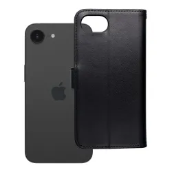 Etui z klapką na iPhone 16e (SE 4 2025) Mezzo Book teddy bear czarne