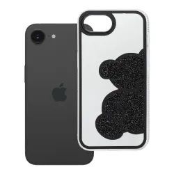 Etui na iPhone 16e (SE 4 2025) / 17e Teddy Bear czarne