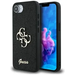 GUESS futerał do IPHONE 16e (SE 4 2025) GUHCPSE4HG4SGK (Fixed Glitter Big 4G) czarny
