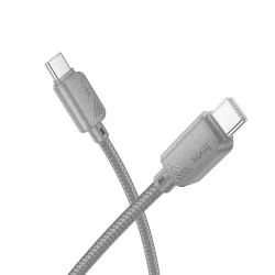 Kabel USB C do USB C Hoco 3A 60W 1 m X113 szary