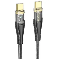 Kabel USB C do USB C Hoco 3A 60W 1,2 m U121 czarny