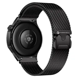 Pasek do Samsung Galaxy Watch Forcell F-Design FS10 magnetyczny stal 22 mm czarny