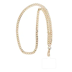 Smycz do telefonu, Zawieszka do telefonu - CHAIN #81 / długość sznura 80cm (40cm w pętli) / na szyję - złoty