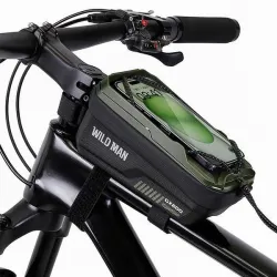 WILDMAN sakwa rowerowa na ramę na zamek 1L (4" - 7") GX200 zielona
