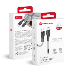 Kabel USB-C do USB-C Forcell F-Energy QC4.0 PD 5A 100W Carbon 1 m CB-04C czarny