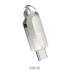 Pendrive 128GB USB 3.0 (USB A + USB C) Hoco UD8 nikiel