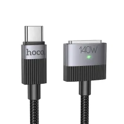 Kabel USB C do Mag3 Hoco 5A 140W magnetyczny 1,8 m U141 czarny