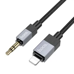 Kabel AUX Jack 3,5 mm (męski) do Lightning (męski) Hoco 1 m UPA32A czarny