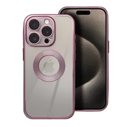 Etui na iPhone 17 Pro Max / 18 Pro Max (low camera edge) Glam pudrowy róż