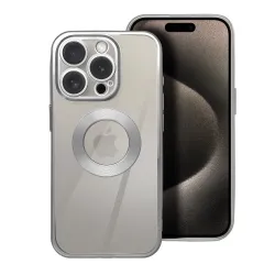 Etui na iPhone 17 Pro Max / 18 Pro Max (low camera edge) Glam srebrne