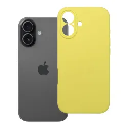 Etui na iPhone 17 Silicone 2mm (camera protection) zółte