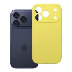 Etui na iPhone 17 Pro / 18 Pro (low camera edge) Silicone 2mm (camera protection) zółte