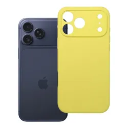 Etui na iPhone 17 Pro Max / 18 Pro Max (low camera edge) Silicone 2mm (camera protection) zółte