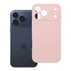 Etui na iPhone 17 Pro Max / 18 Pro Max (low camera edge) Silicone 2mm (camera protection) zgodne z MagSafe pudrowy różowe