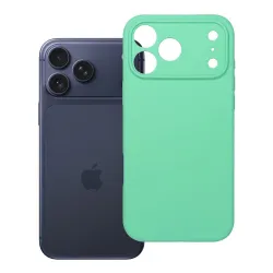 Etui na iPhone 17 Pro Max / 18 Pro Max (low camera edge) Silicone 2mm (camera protection) zgodne z MagSafe miętowe